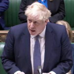 Fira Ministan Birtaniya, Boris Johnson yana jawabi ga zauran Majalisar Dokoki. Hoto: Reuters