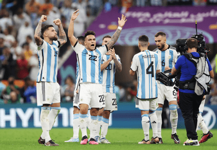 A wasan ne Kyaftin din kasar Argentina, Lionel Messi, ya zura kwallo ta 2,700 a tarihin Gasar Kofin Duniya. (Hoto: Twitter/FIFAWorldCup)
